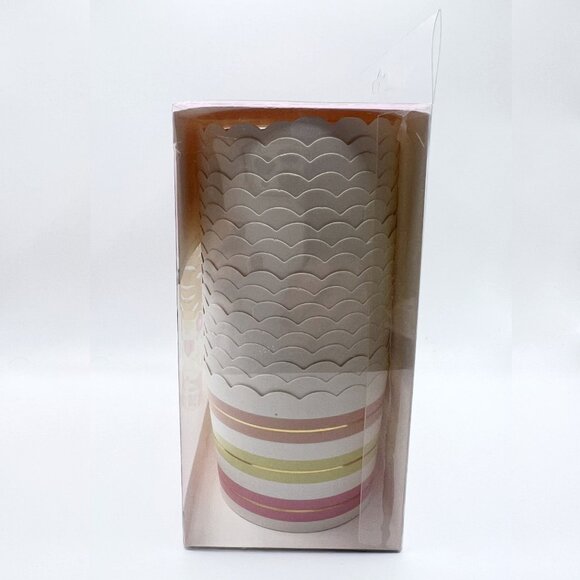 NEW 2x My Minds Eye Gold Foiled Flower & Stripe Baking Cups - 36 Count - Picture 2 of 4